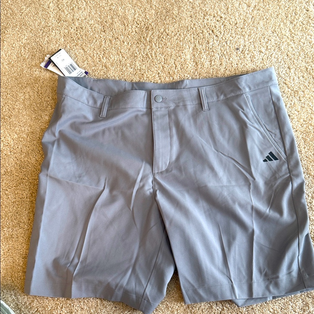 NWT Adidas Men's Athletic Gray Golf Shorts Size 40